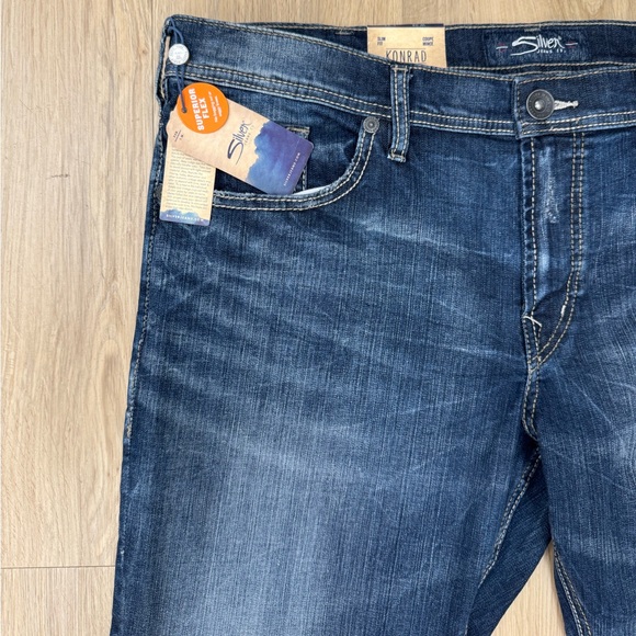 Men’s Slim Fit Silver Denim, Jeans. Indigo Konrad BNWT - Picture 5 of 5